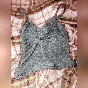 Grey,Athelec ware set, Crop top, Long sleeves, Tank top, Pants with butt lift